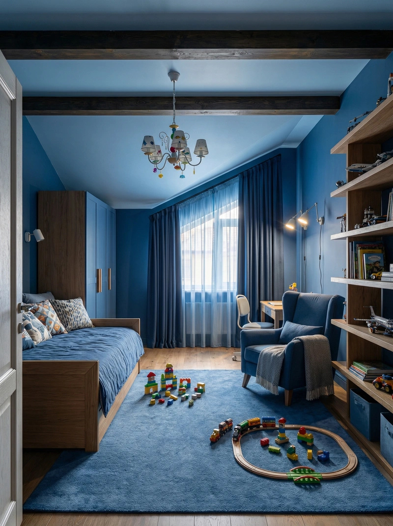 Дизайн интерьера в стиле Эклектика — Гостиная от нейросети RoomGPT