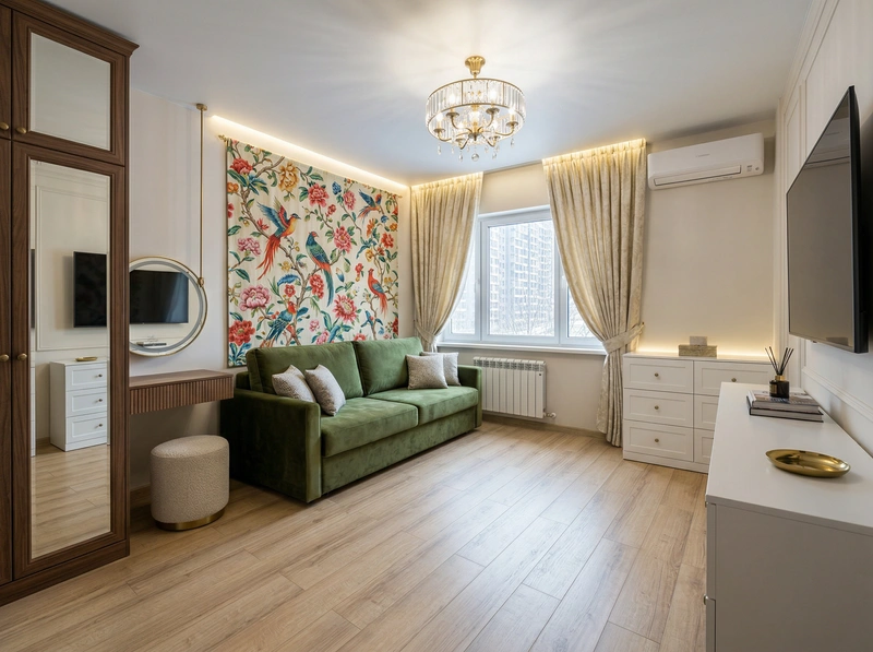 Дизайн интерьера в стиле Классика — Спальня от нейросети RoomGPT