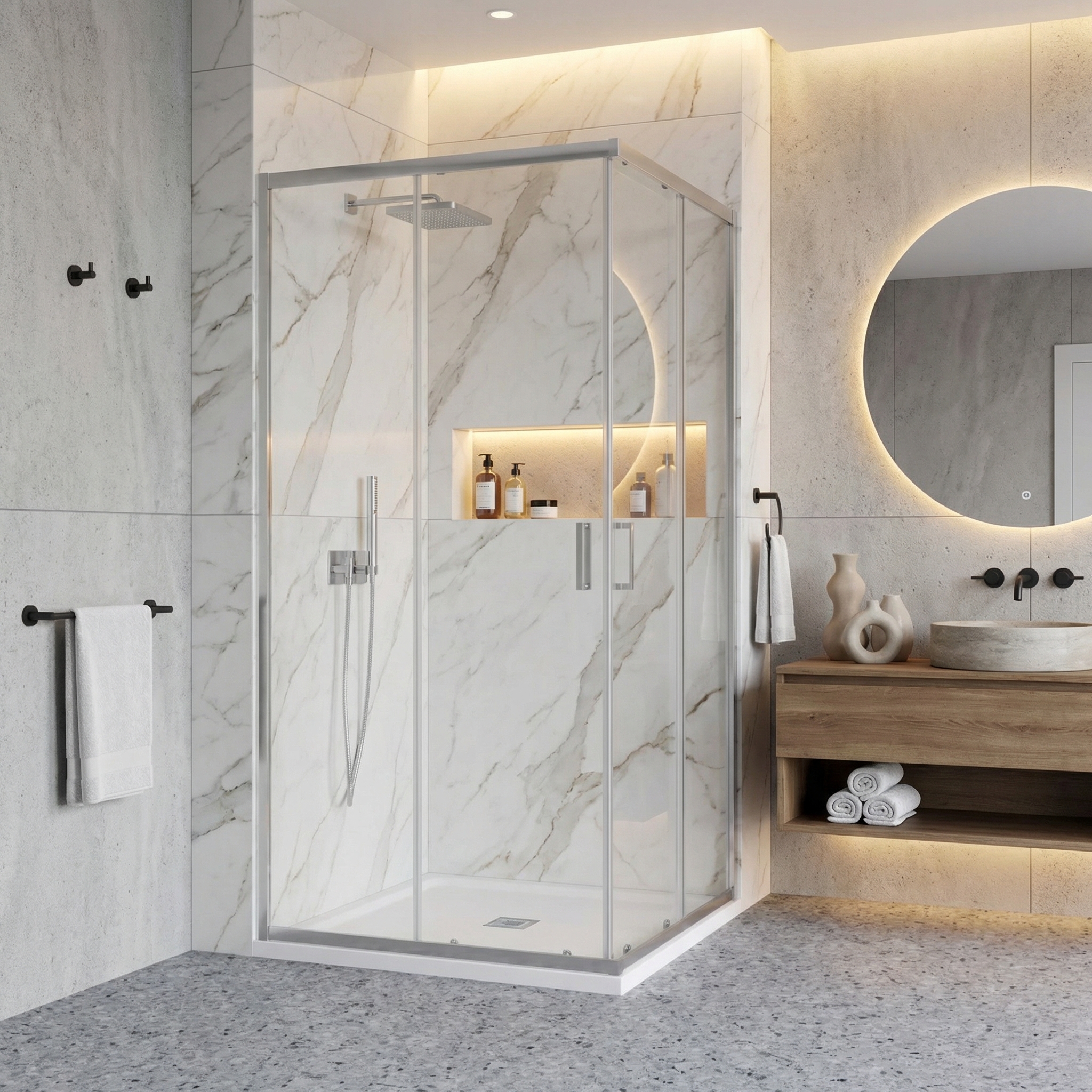 Дизайн ванной в стиле Минимализм — фото интерьера от нейросети RoomGPT