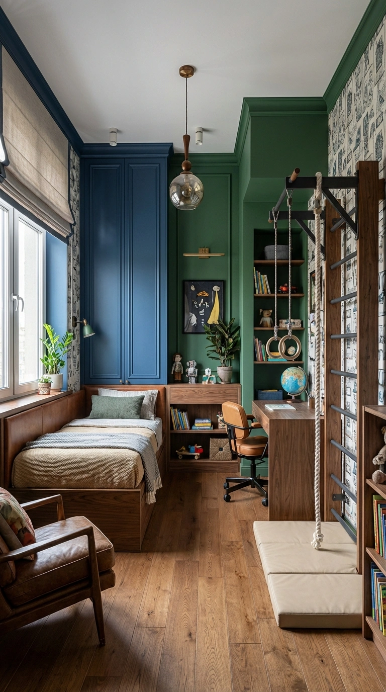 Дизайн интерьера в стиле Эклектика — Детская от нейросети RoomGPT