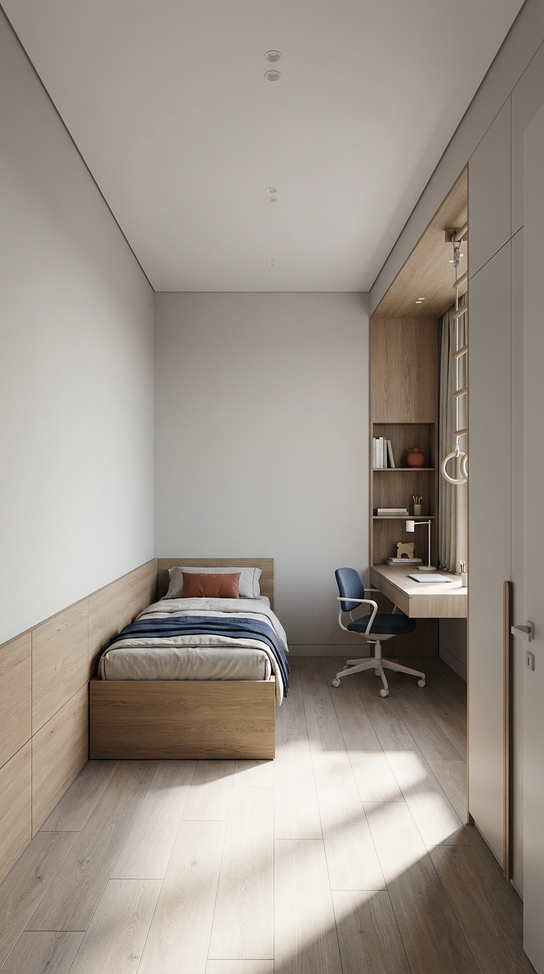 Дизайн детской в стиле Минимализм — фото интерьера от нейросети RoomGPT