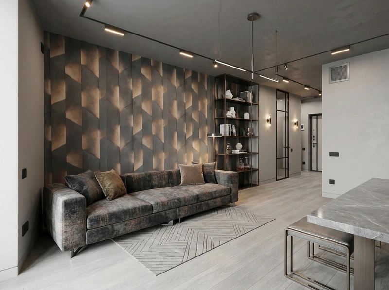 Дизайн гостиной в стиле Контемпорари — фото интерьера от нейросети RoomGPT