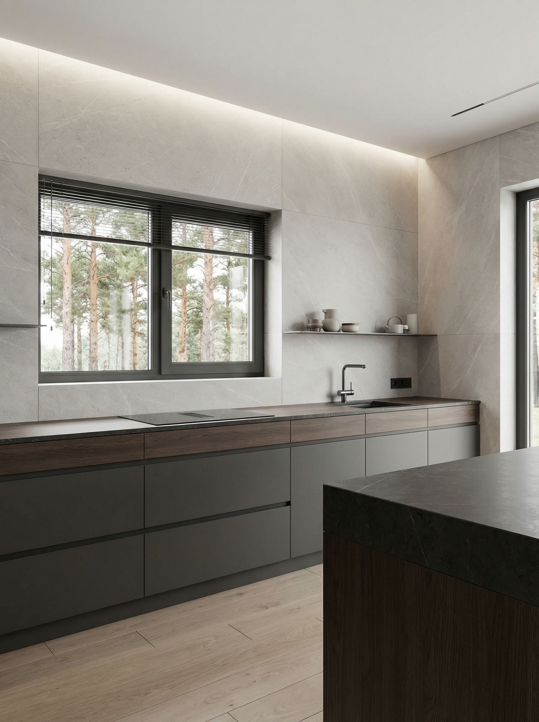 Дизайн кухни в стиле Минимализм — фото интерьера от нейросети RoomGPT