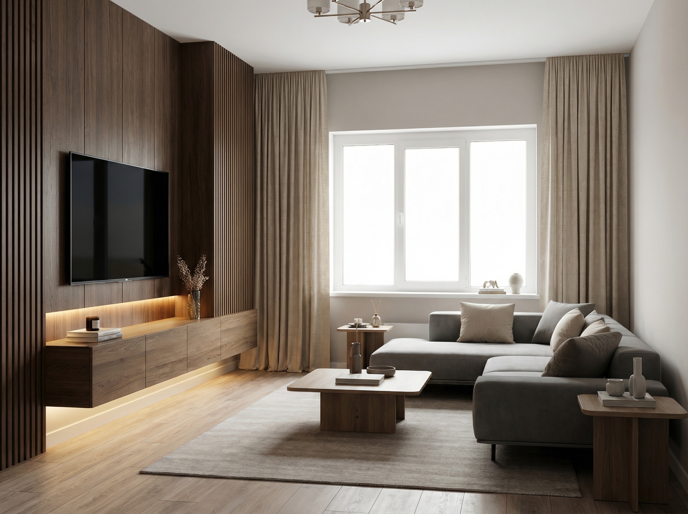 Дизайн гостиной в стиле Минимализм — фото интерьера от нейросети RoomGPT