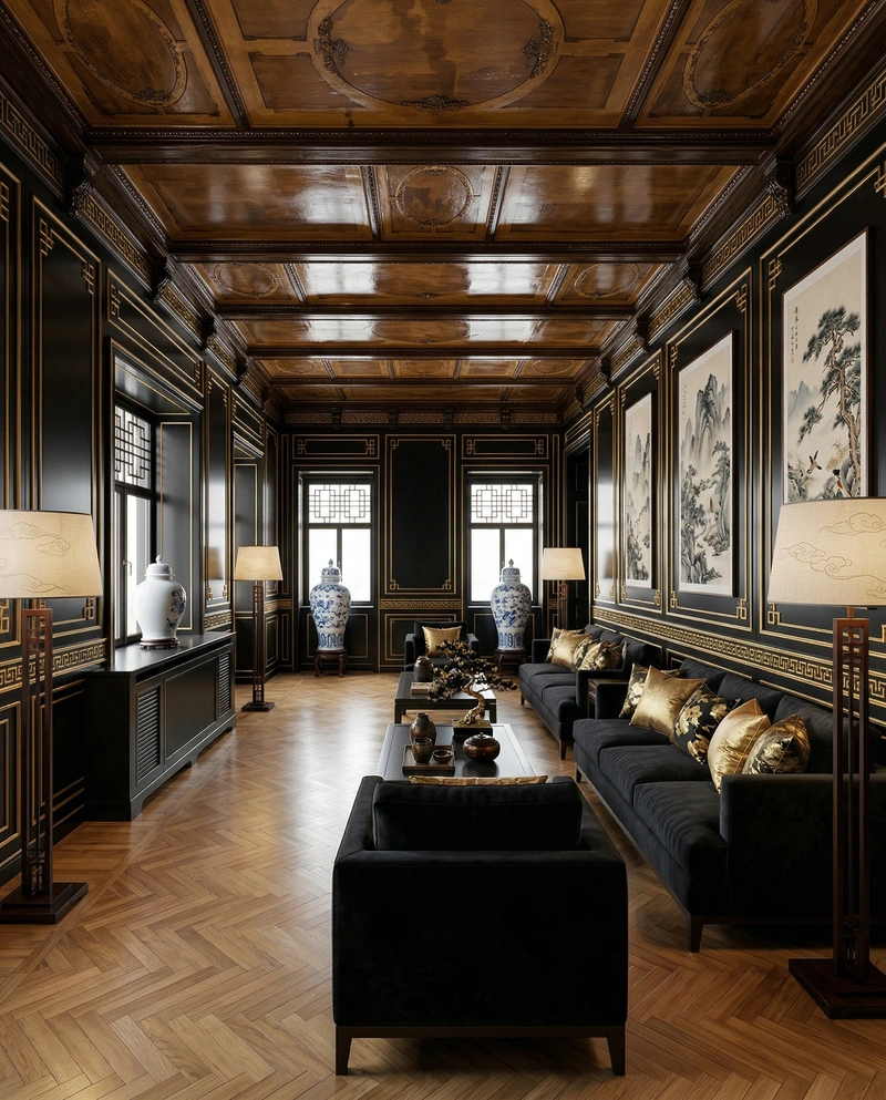 Дизайн гостиной в стиле Эклектика — фото интерьера от нейросети RoomGPT