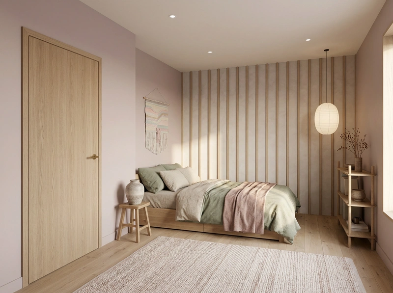 Дизайн детской в стиле Japandi — фото интерьера от нейросети RoomGPT