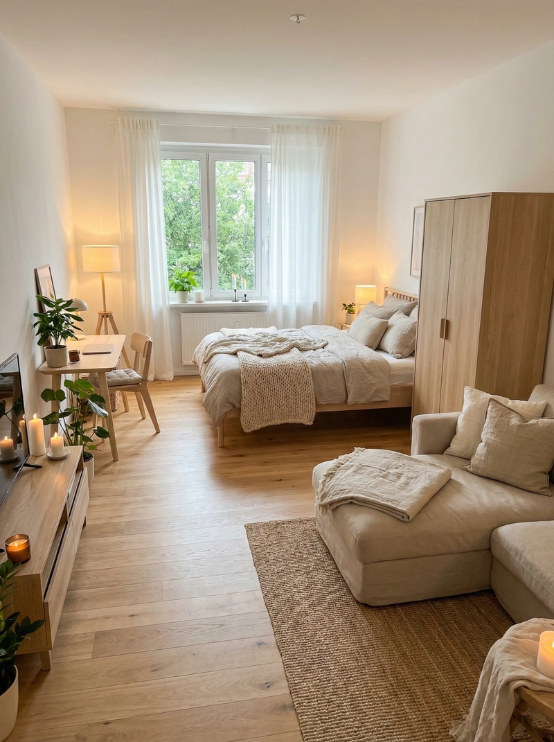 Дизайн интерьера в стиле Хюгге — Гостиная от нейросети RoomGPT