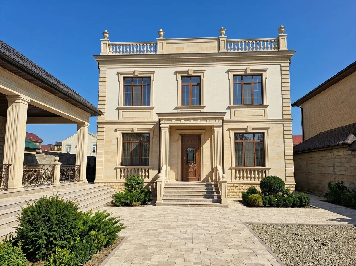 Дизайн фасада в стиле Классика — Фасад от нейросети RoomGPT