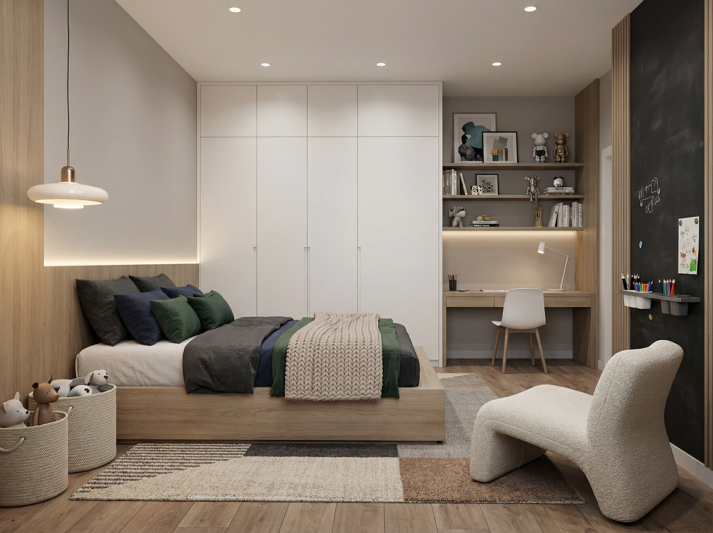 Дизайн детской в стиле Минимализм — фото интерьера от нейросети RoomGPT