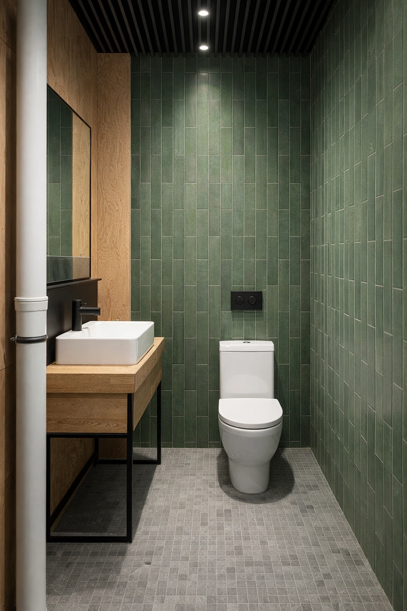 Дизайн интерьера в стиле Лофт — Ванная от нейросети RoomGPT