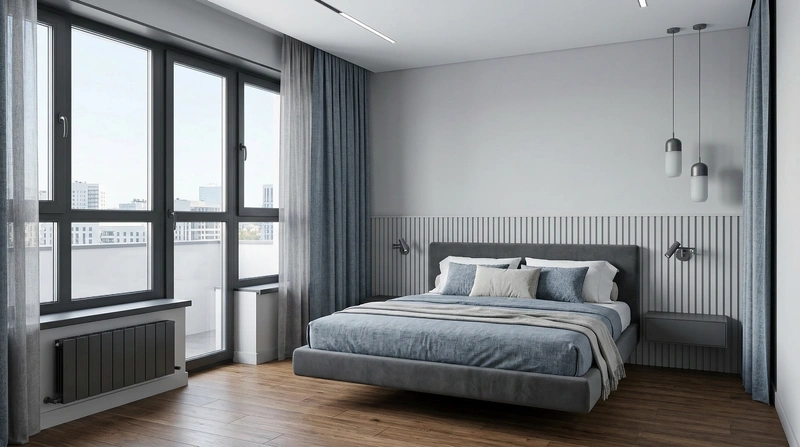 Дизайн интерьера в стиле Сканди — Спальня от нейросети RoomGPT