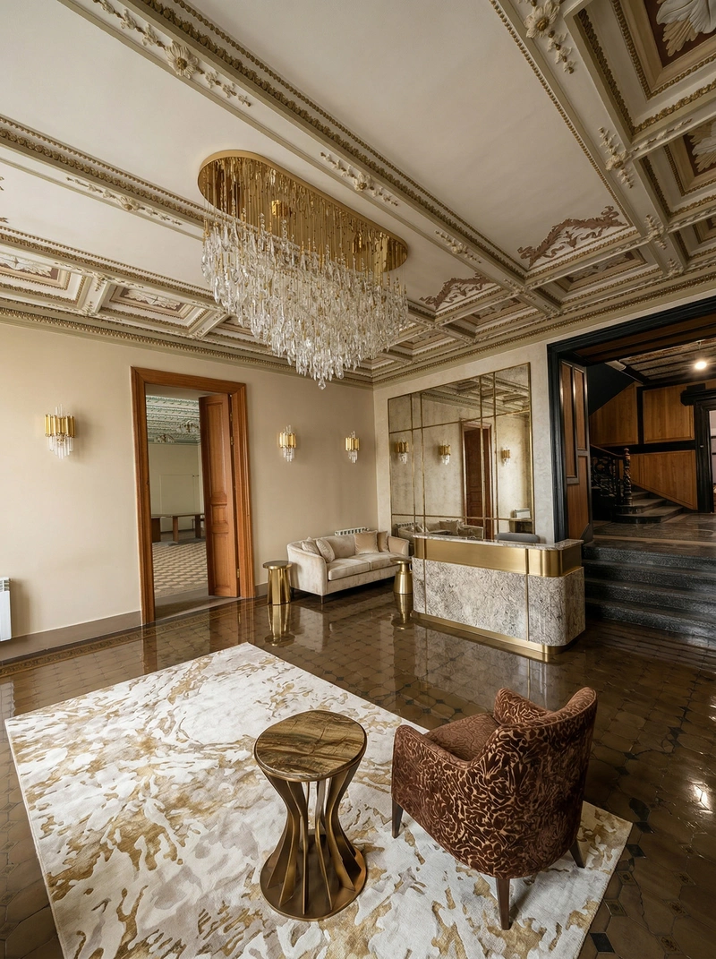 Дизайн гостиной в стиле Эклектика — фото интерьера от нейросети RoomGPT