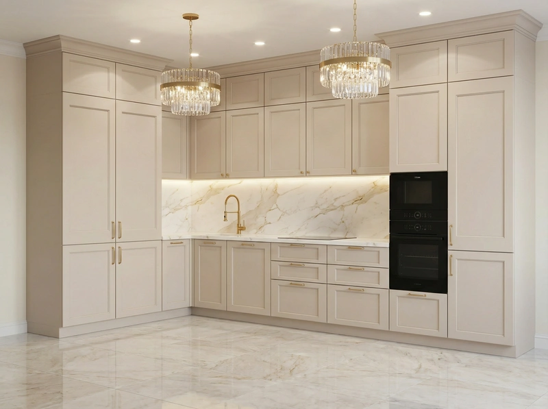 Дизайн интерьера в стиле Неоклассика — Кухня от нейросети RoomGPT