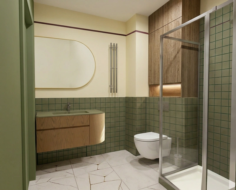 Дизайн ванной в стиле Минимализм — фото интерьера от нейросети RoomGPT