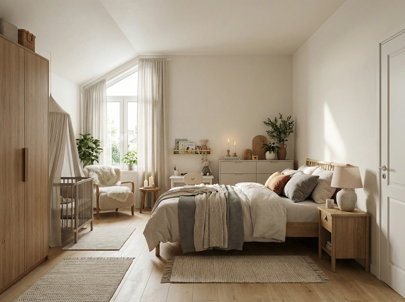 Дизайн интерьера в стиле Хюгге — Спальня от нейросети RoomGPT