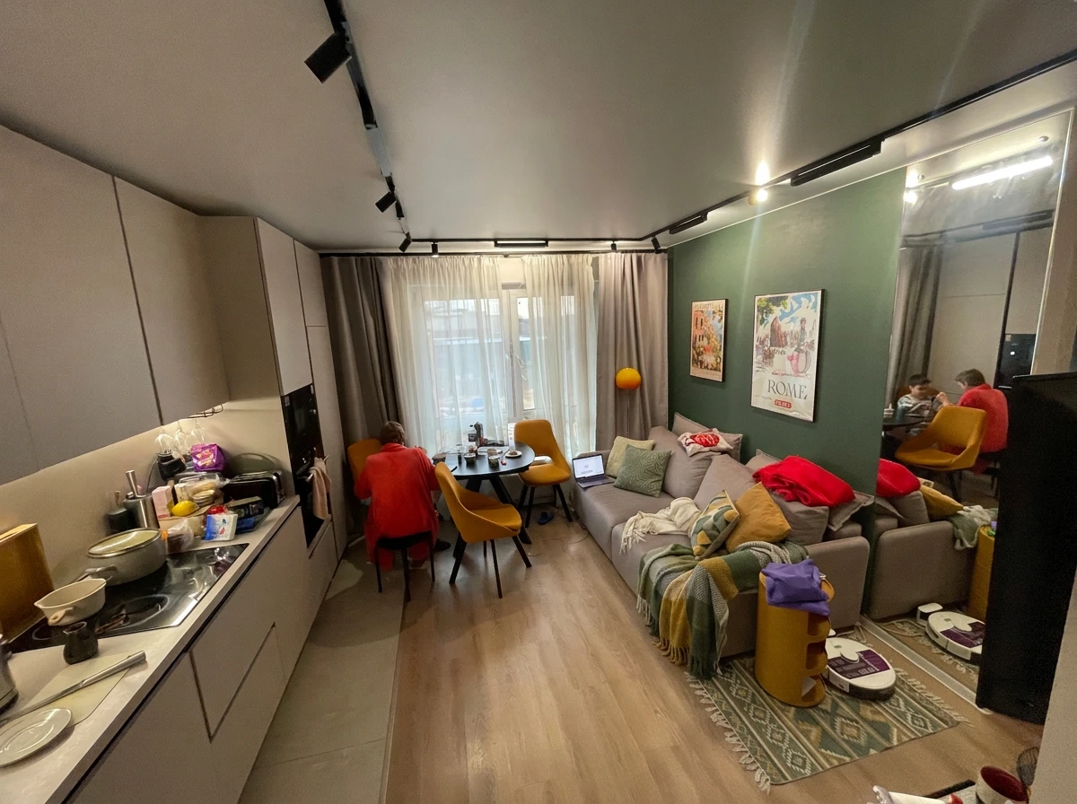 Дизайн кухни в стиле Лофт — фото интерьера от нейросети RoomGPT