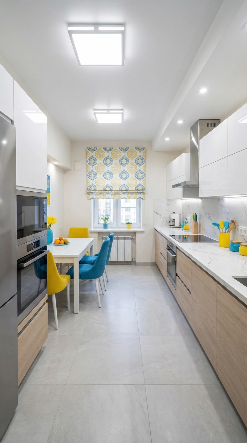 Дизайн интерьера в стиле Контемпорари — Кухня от нейросети RoomGPT