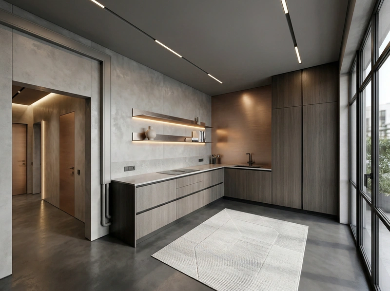 Дизайн кухни в стиле Контемпорари — фото интерьера от нейросети RoomGPT