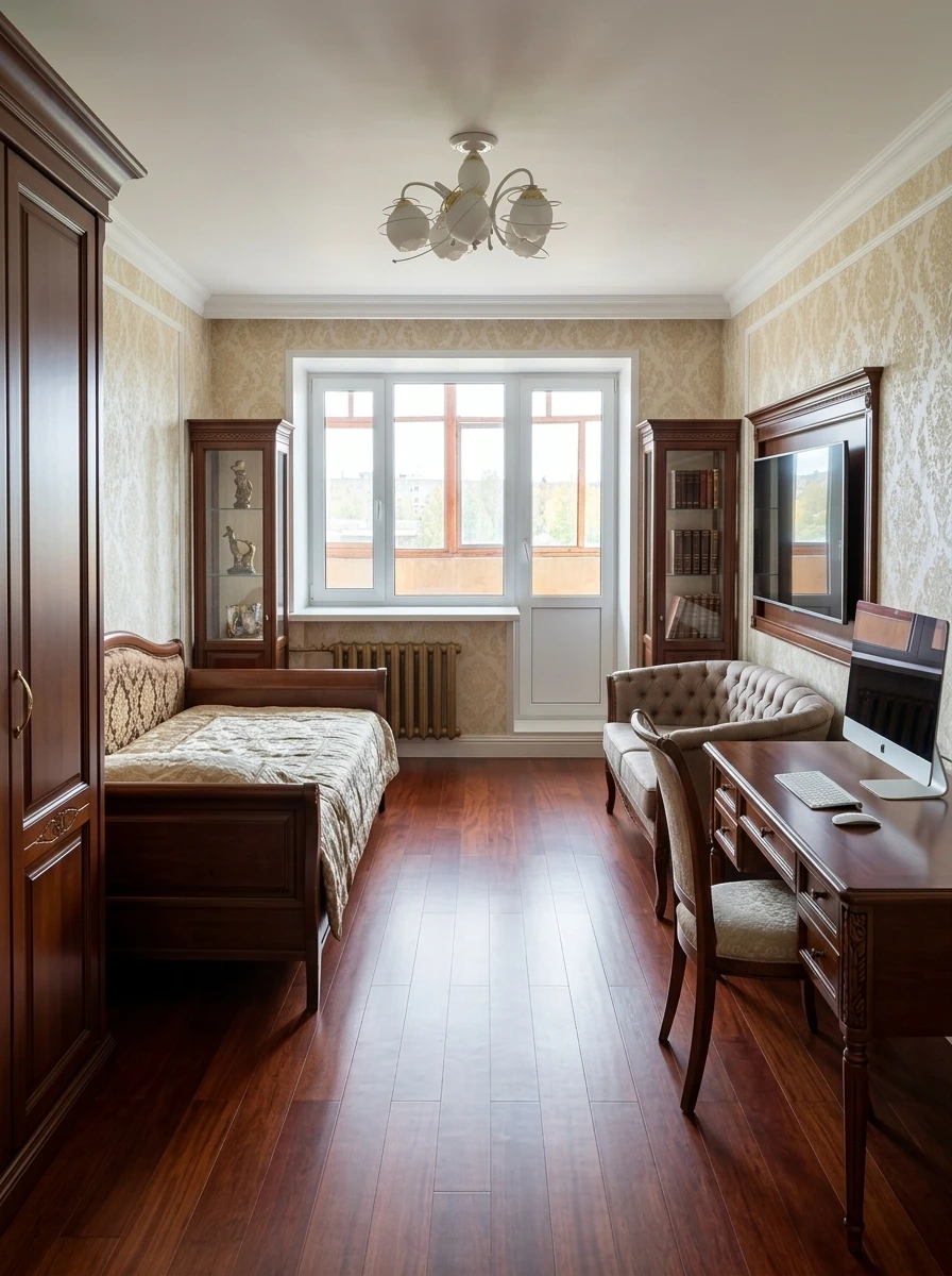Дизайн интерьера в стиле Классика — Гостиная от нейросети RoomGPT