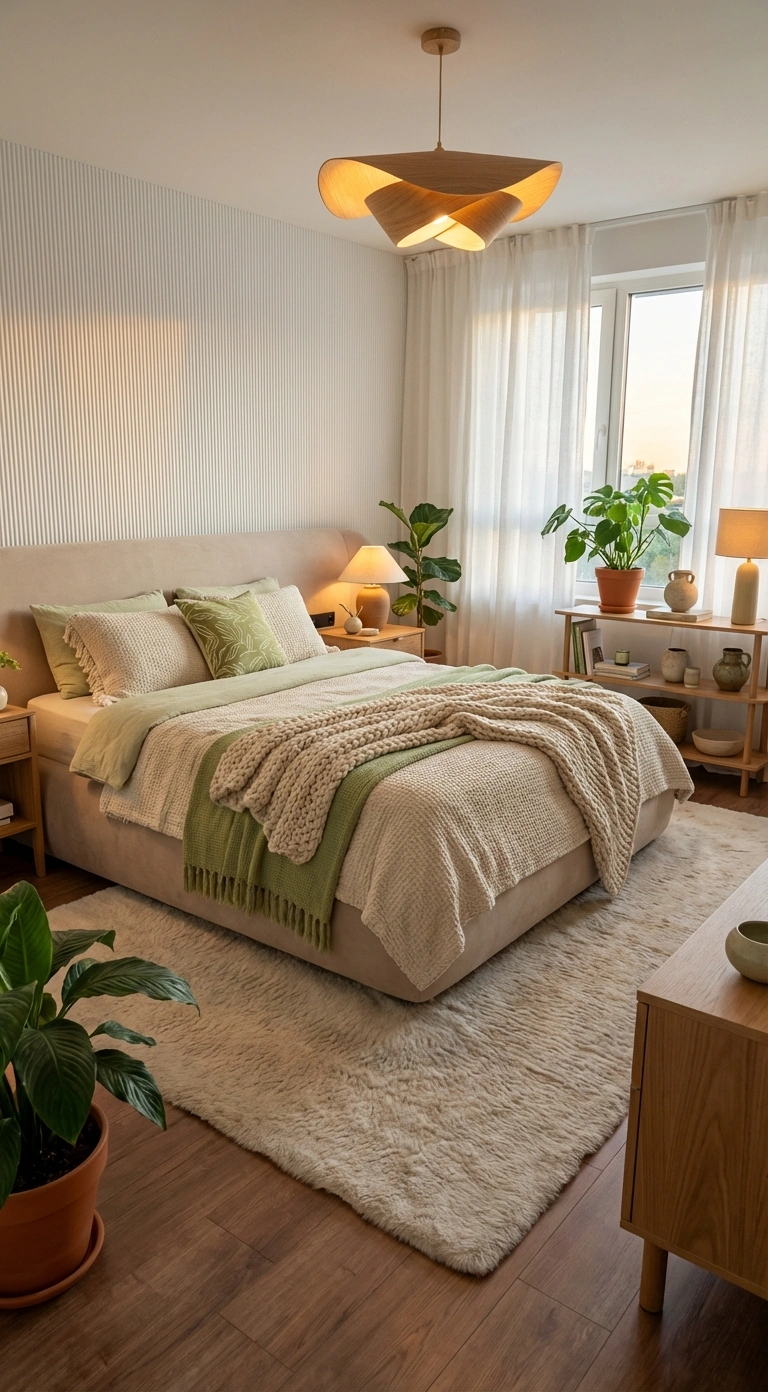 Дизайн интерьера в стиле Хюгге — Спальня от нейросети RoomGPT