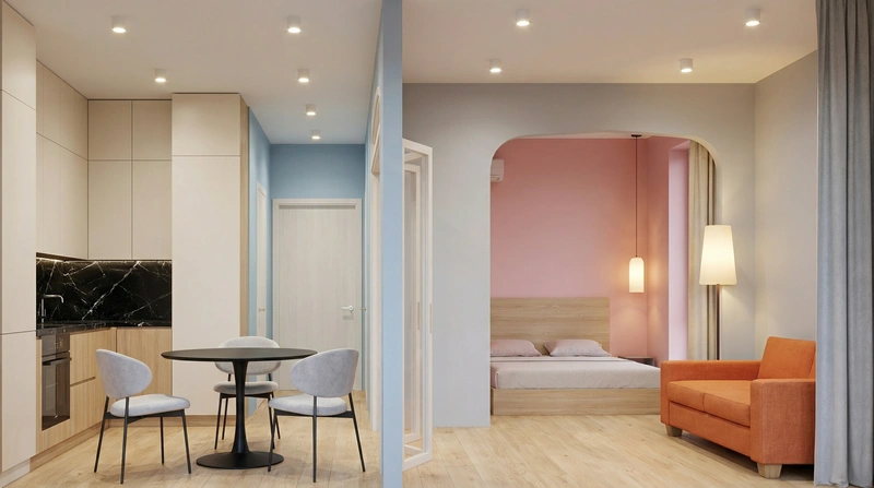 Дизайн интерьера в стиле Сканди — Гостиная от нейросети RoomGPT