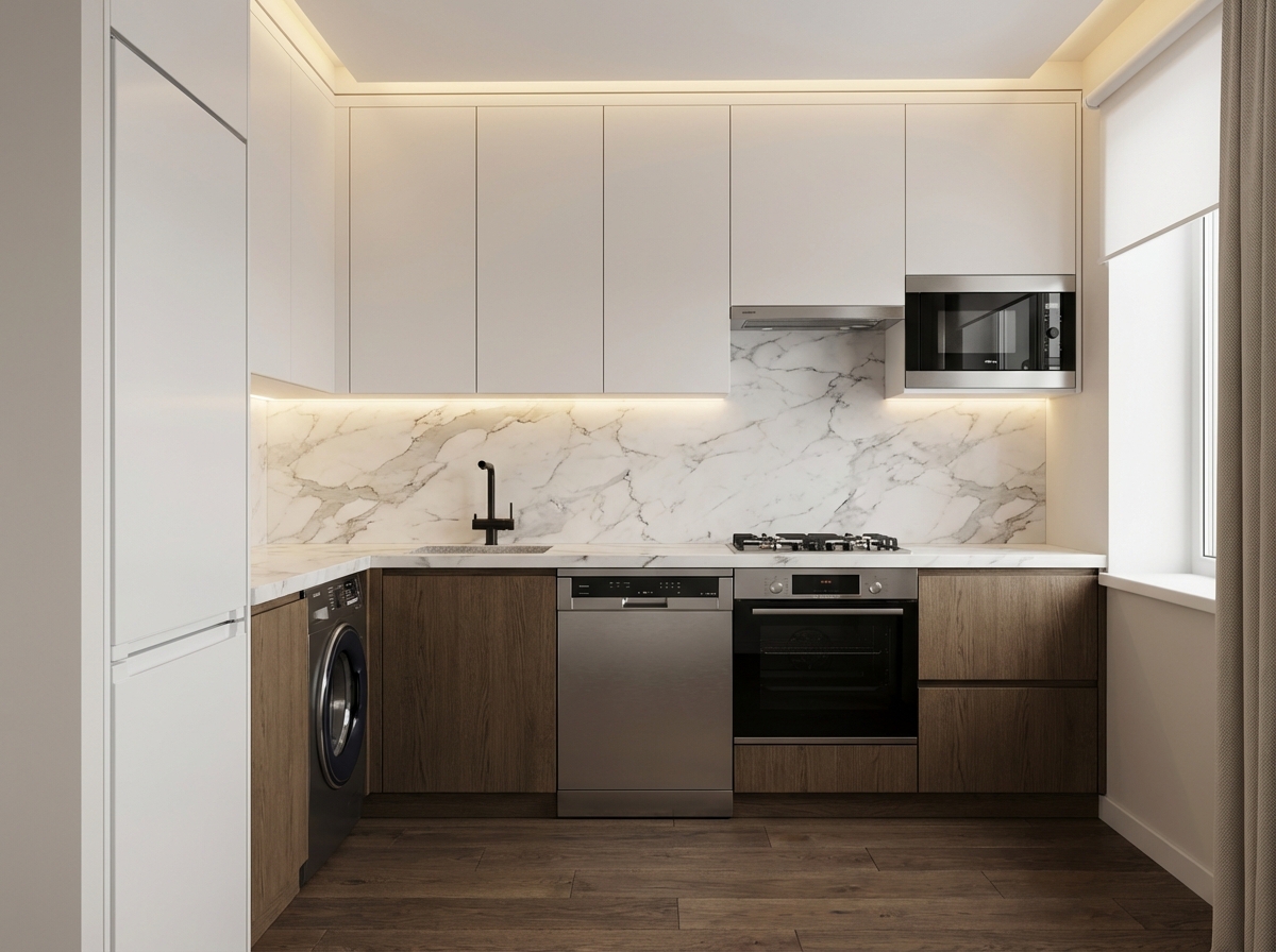 Дизайн кухни в стиле Минимализм — фото интерьера от нейросети RoomGPT