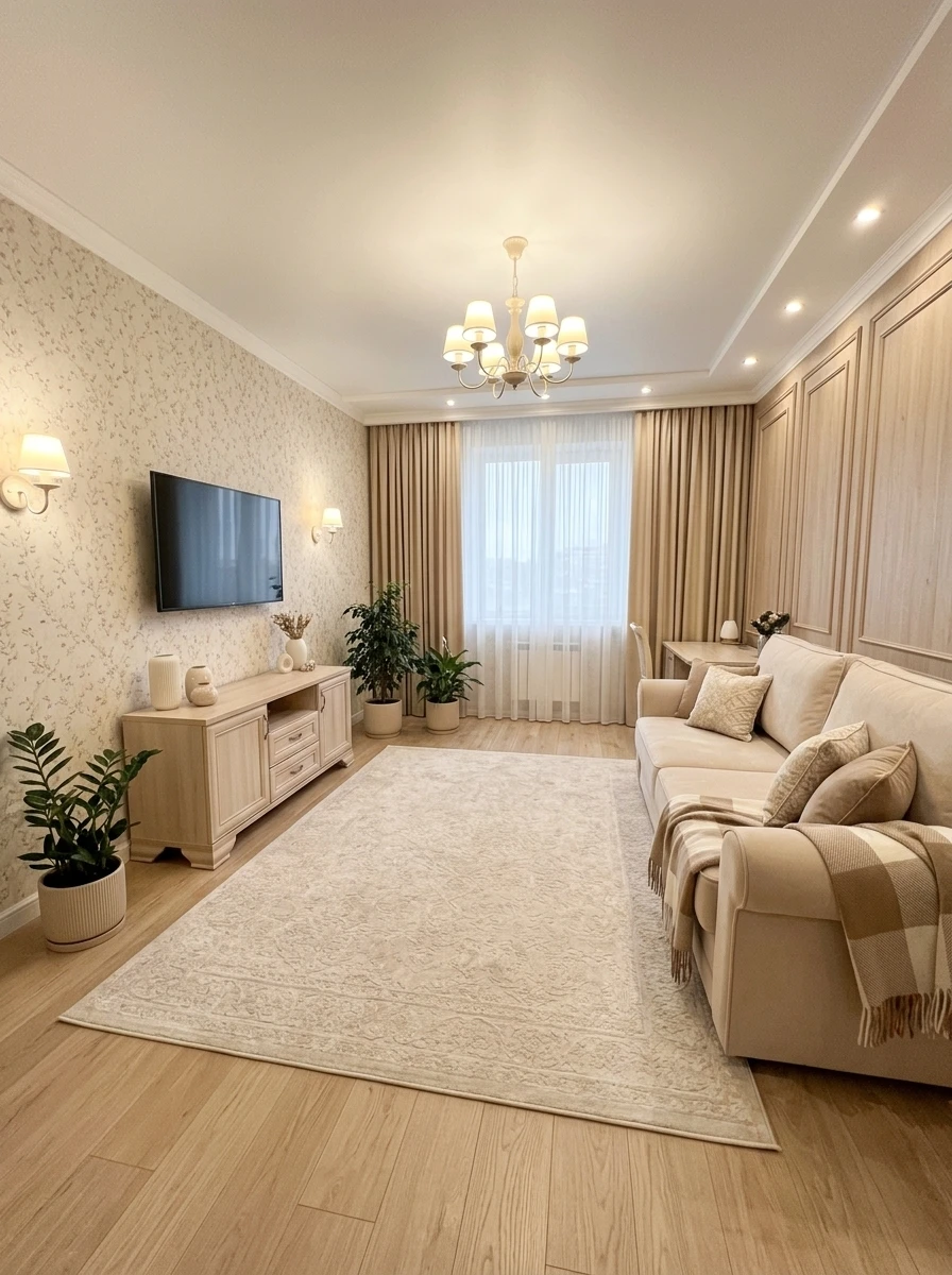 Дизайн спальни в стиле Классика — фото интерьера от нейросети RoomGPT