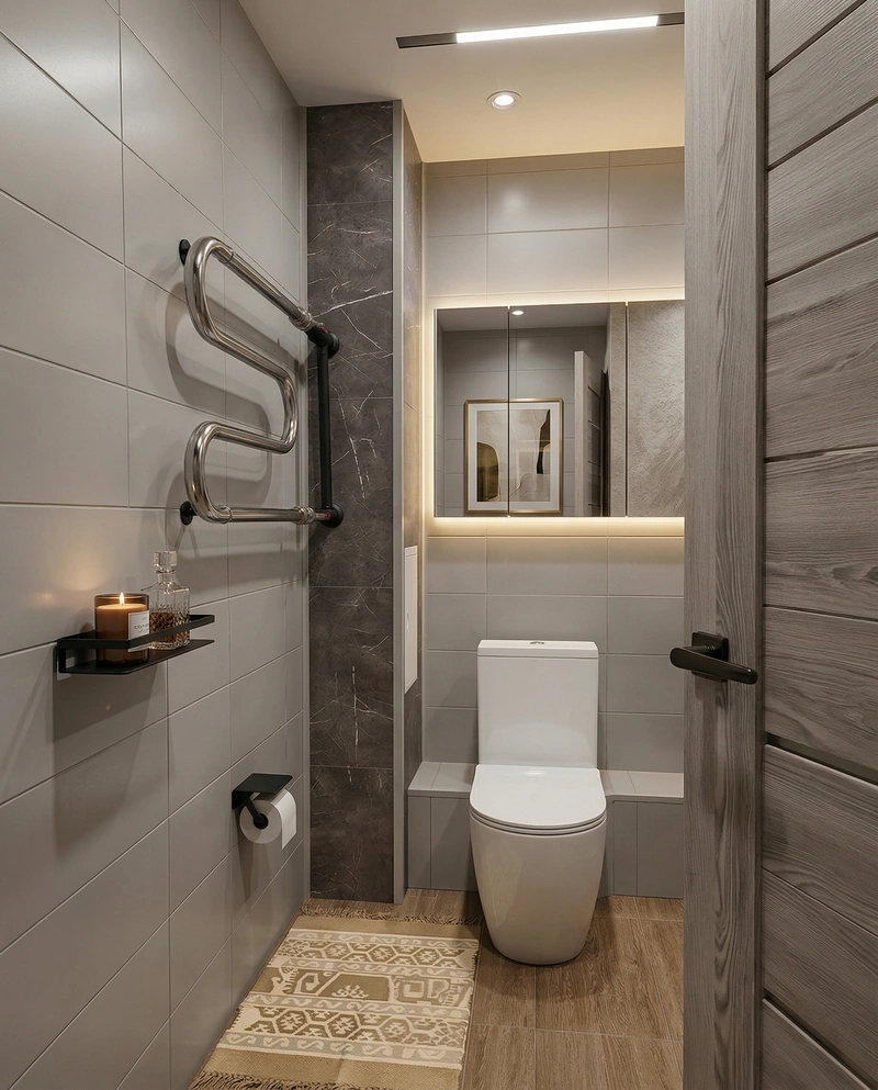 Дизайн ванной в стиле Минимализм — фото интерьера от нейросети RoomGPT