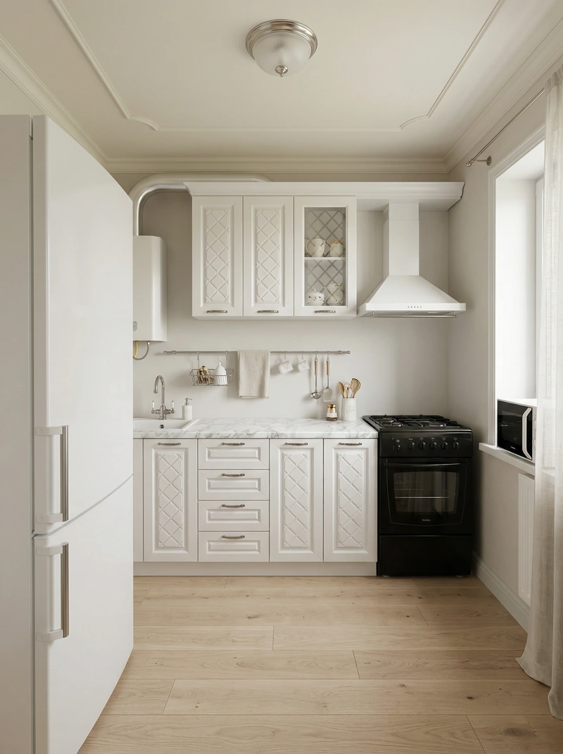 Дизайн интерьера в стиле Классика — Кухня от нейросети RoomGPT