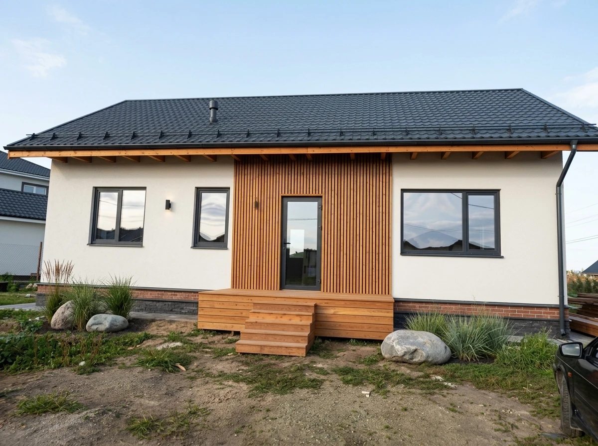 Дизайн фасада в стиле Сканди — фото от нейросети RoomGPT