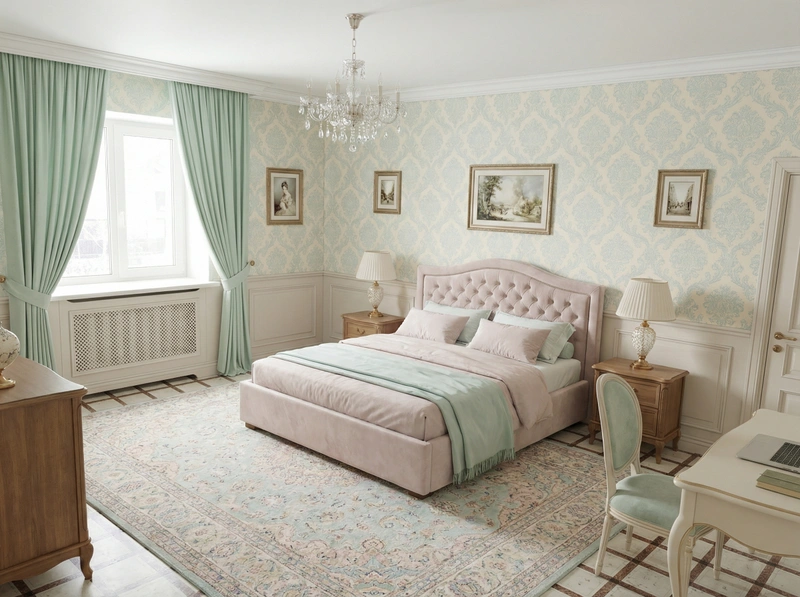 Дизайн интерьера в стиле Классика — Спальня от нейросети RoomGPT