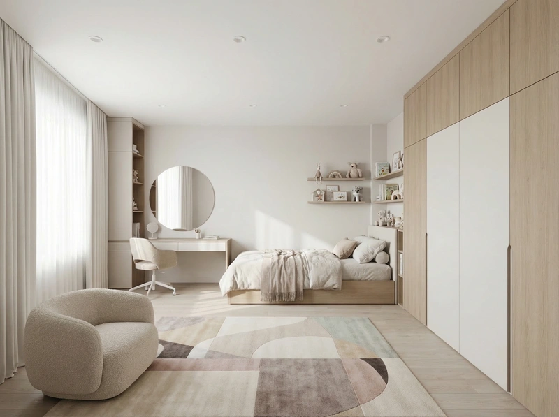 Дизайн интерьера в стиле Минимализм — Детская от нейросети RoomGPT