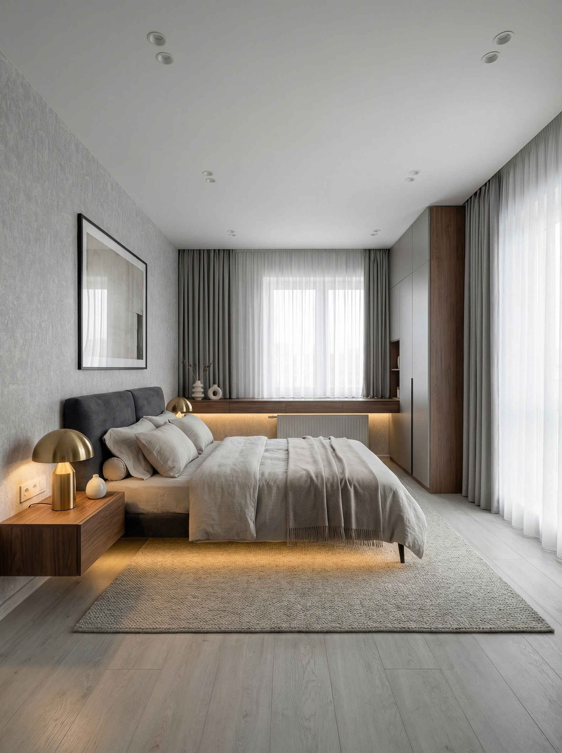 Дизайн спальни в стиле Минимализм — фото интерьера от нейросети RoomGPT