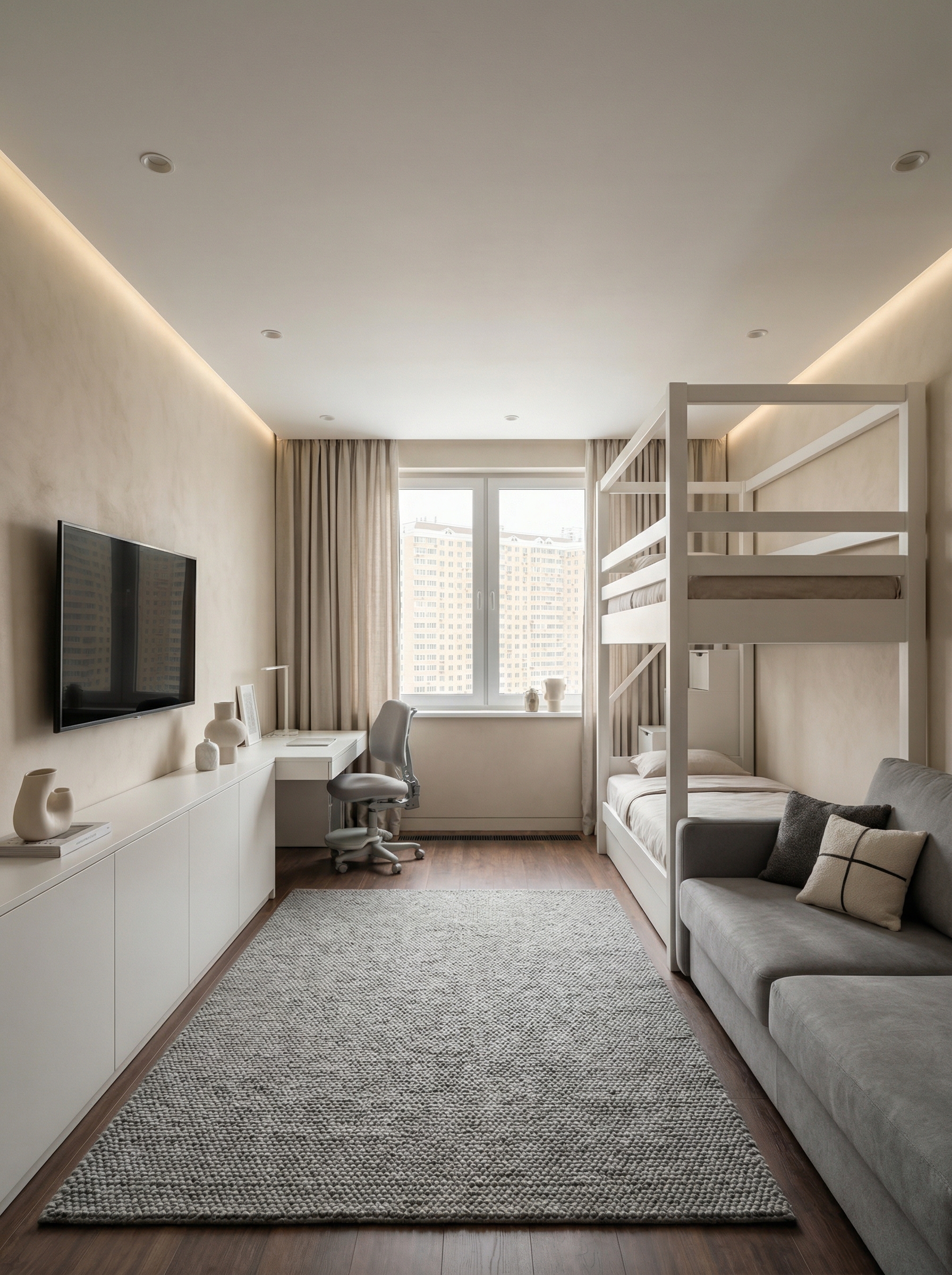 Дизайн детской в стиле Минимализм — фото интерьера от нейросети RoomGPT