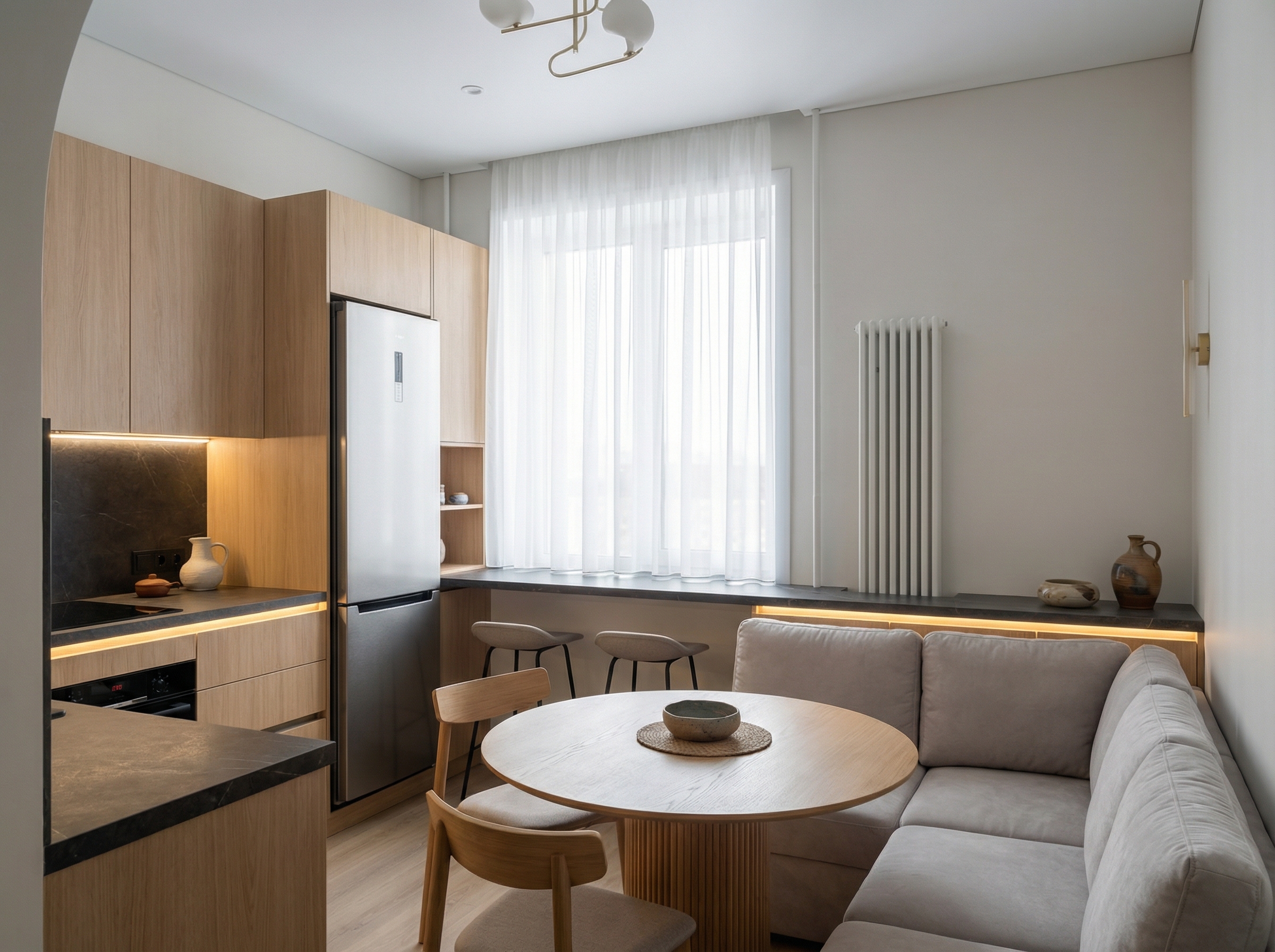 Дизайн кухни в стиле Минимализм — фото интерьера от нейросети RoomGPT