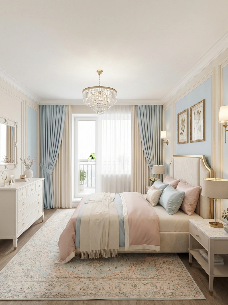 Дизайн интерьера в стиле Классика — Спальня от нейросети RoomGPT