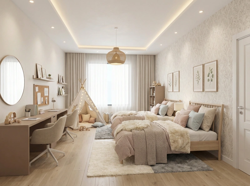 Дизайн интерьера в стиле Хюгге — Детская от нейросети RoomGPT