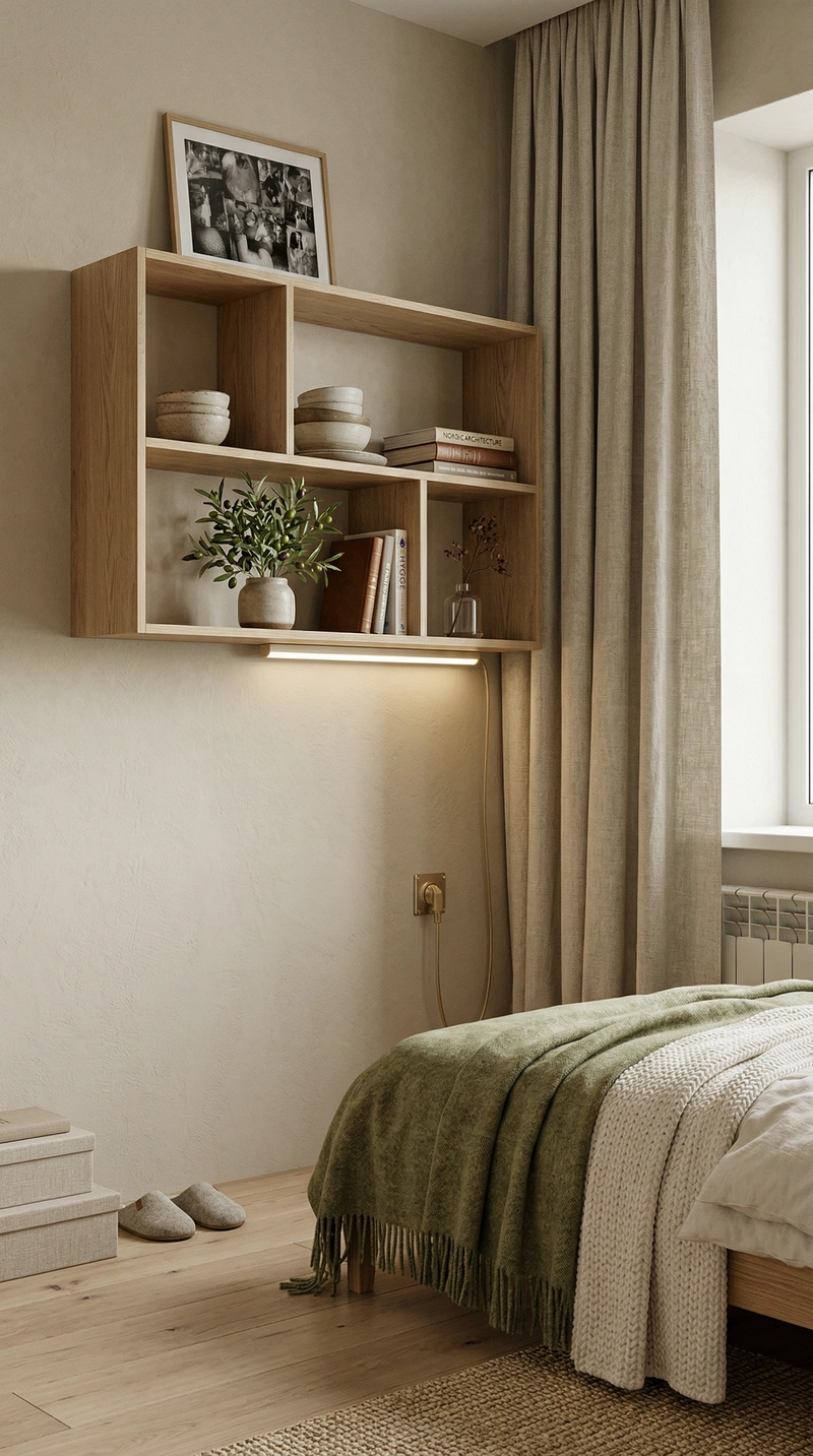 Дизайн интерьера в стиле Хюгге — Спальня от нейросети RoomGPT