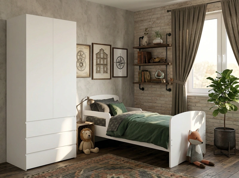 Дизайн детской в стиле Лофт — фото интерьера от нейросети RoomGPT