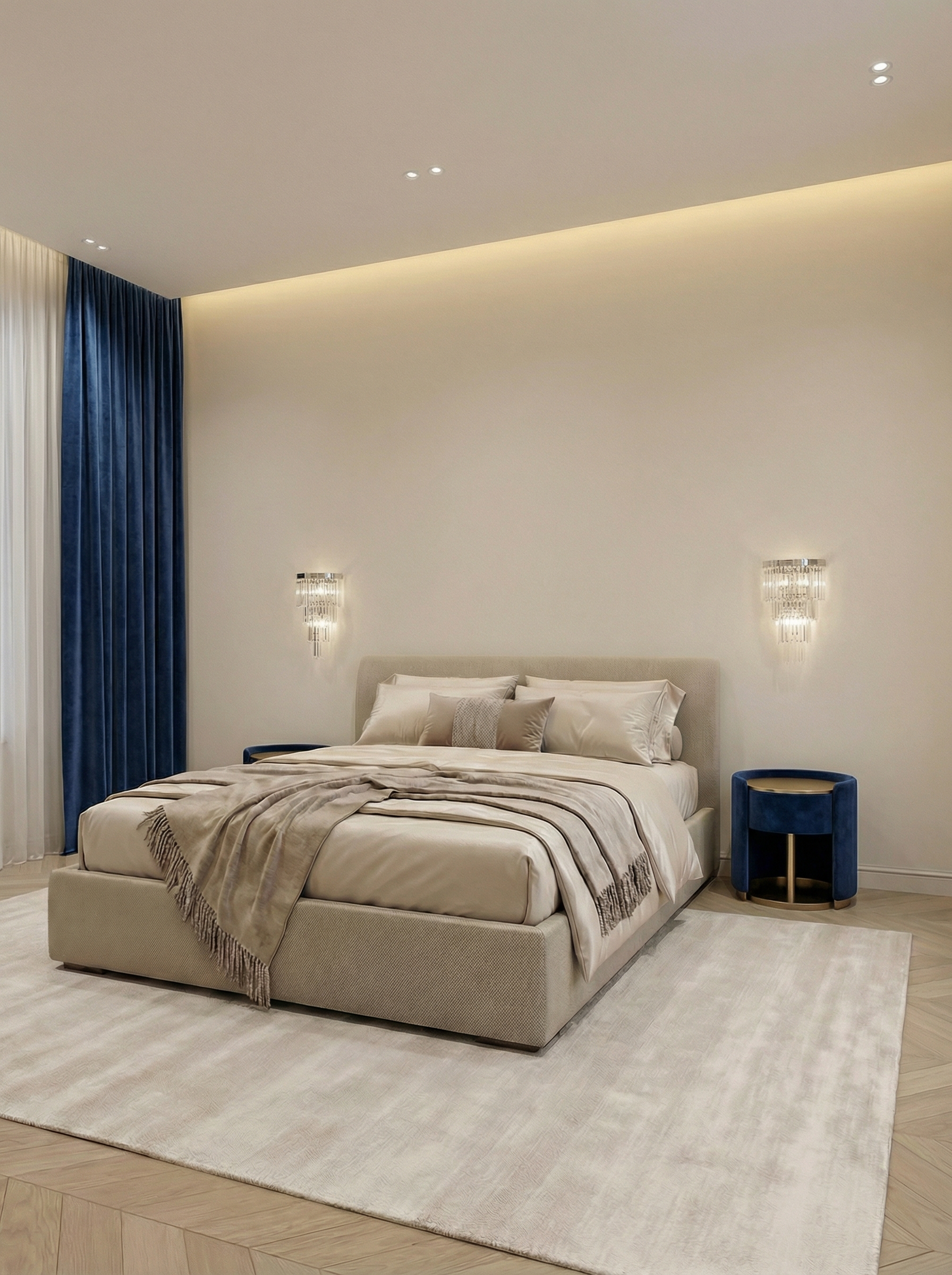 Дизайн спальни в стиле Классика — фото интерьера от нейросети RoomGPT