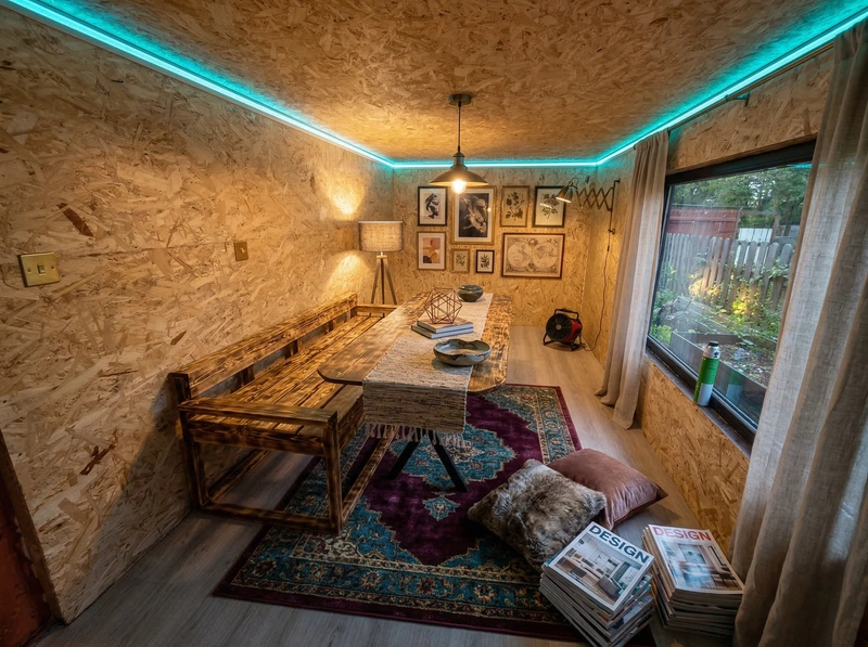 Дизайн гостиной в стиле Эклектика — фото интерьера от нейросети RoomGPT