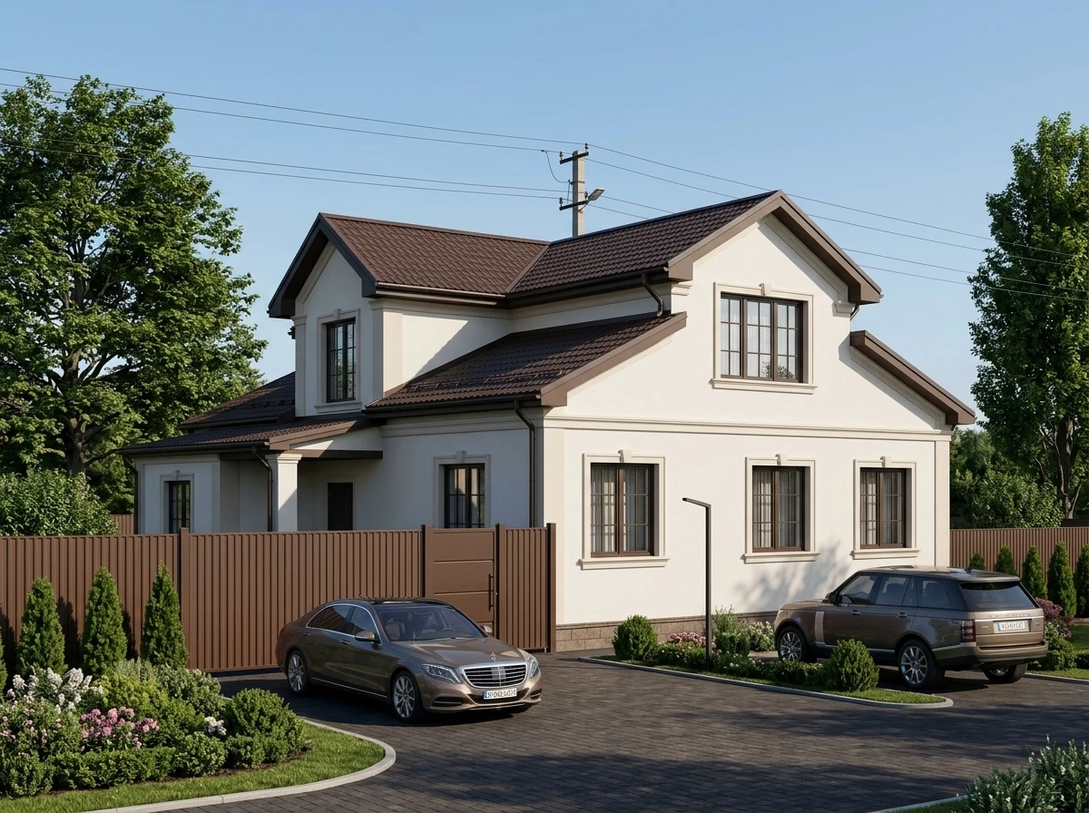 Дизайн фасада в стиле Классика — Фасад от нейросети RoomGPT