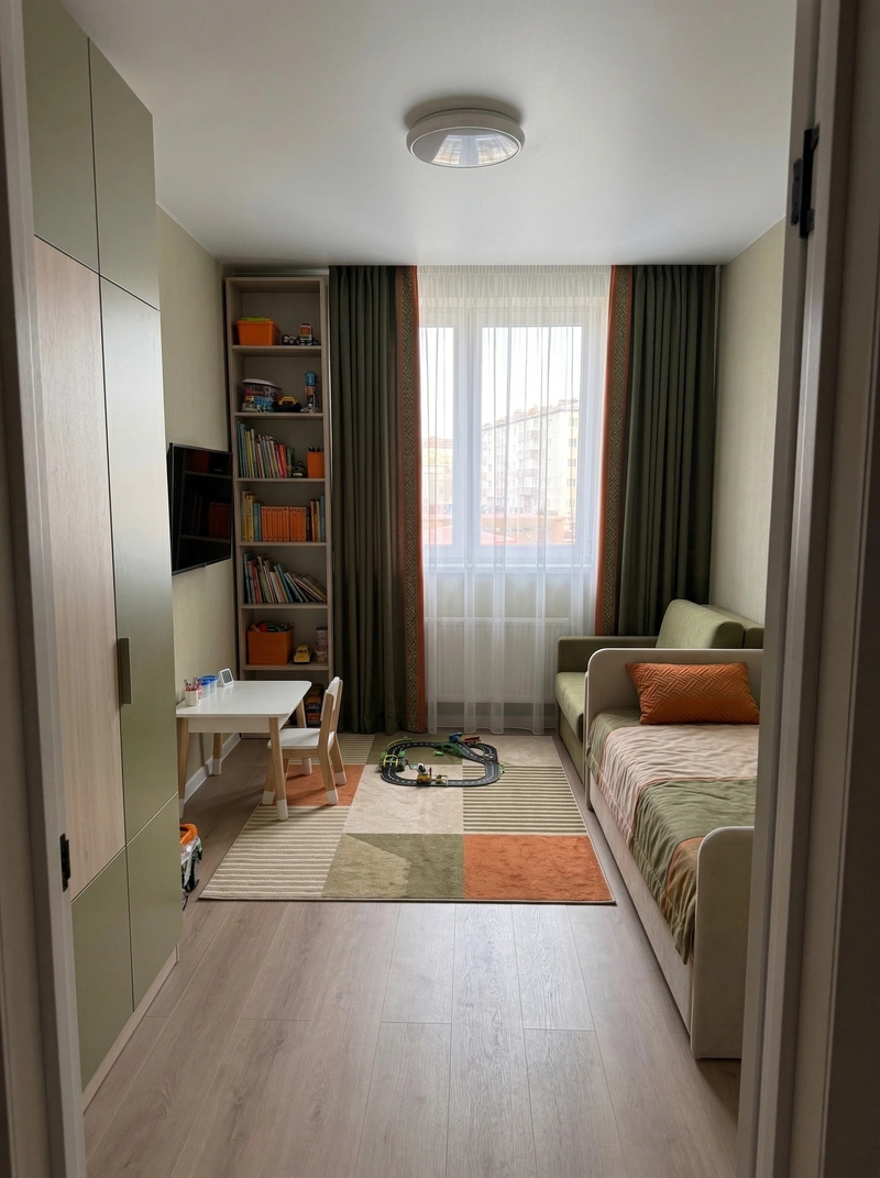 Дизайн детской в стиле Без стиля — фото интерьера от нейросети RoomGPT