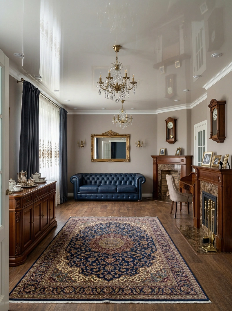 Дизайн гостиной в стиле Классика — фото интерьера от нейросети RoomGPT