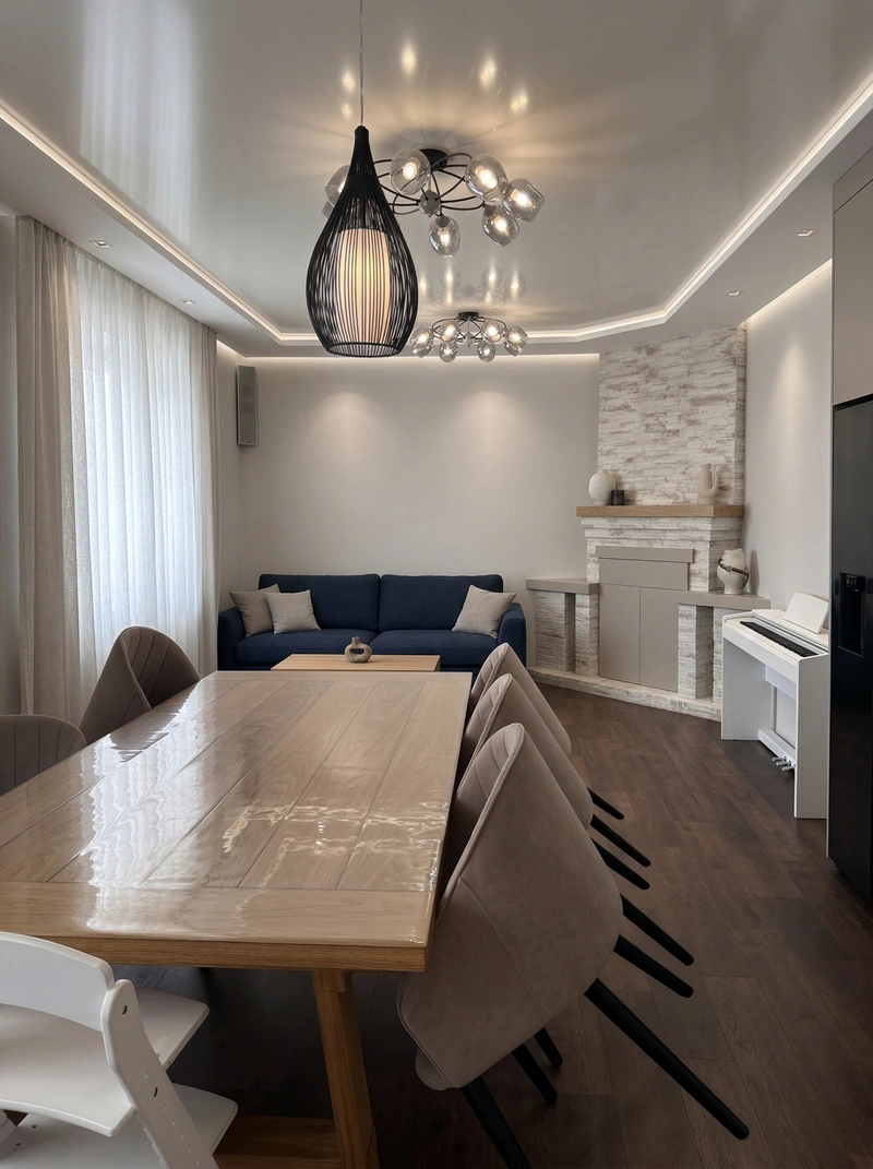 Дизайн гостиной в стиле Минимализм — фото интерьера от нейросети RoomGPT