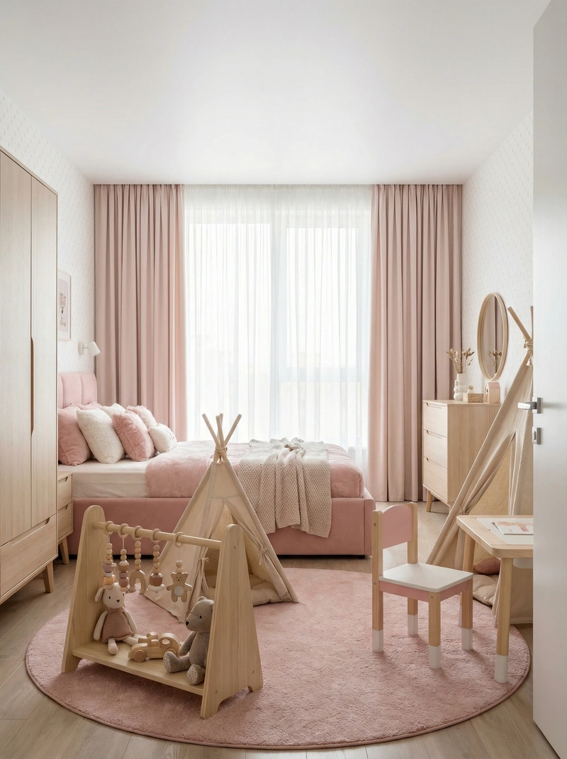 Дизайн интерьера в стиле Хюгге — Детская от нейросети RoomGPT