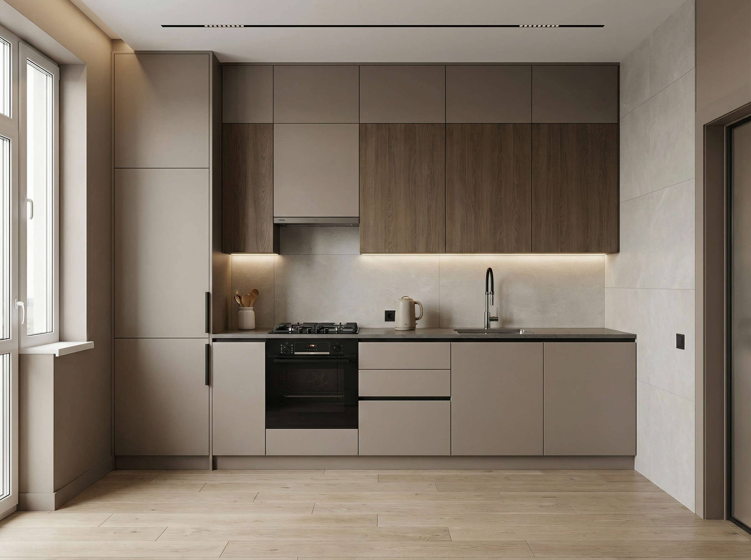 Дизайн кухни в стиле Минимализм — фото интерьера от нейросети RoomGPT