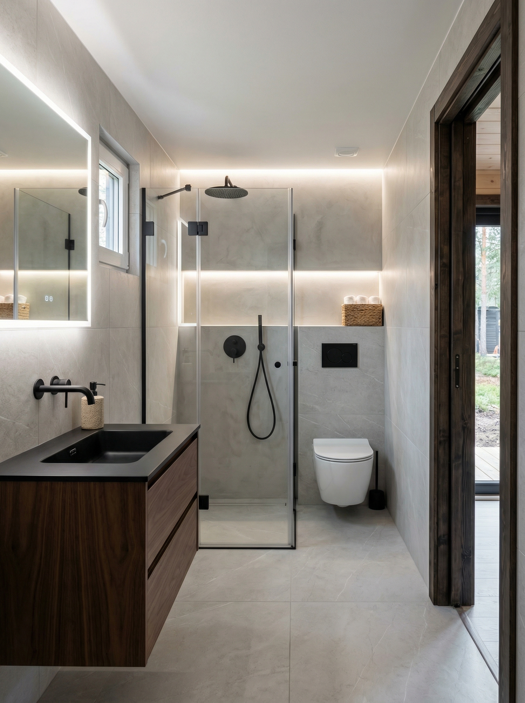 Дизайн ванной в стиле Минимализм — фото интерьера от нейросети RoomGPT