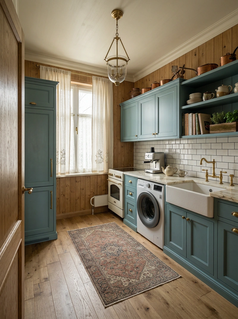 Дизайн интерьера в стиле Классика — Кухня от нейросети RoomGPT