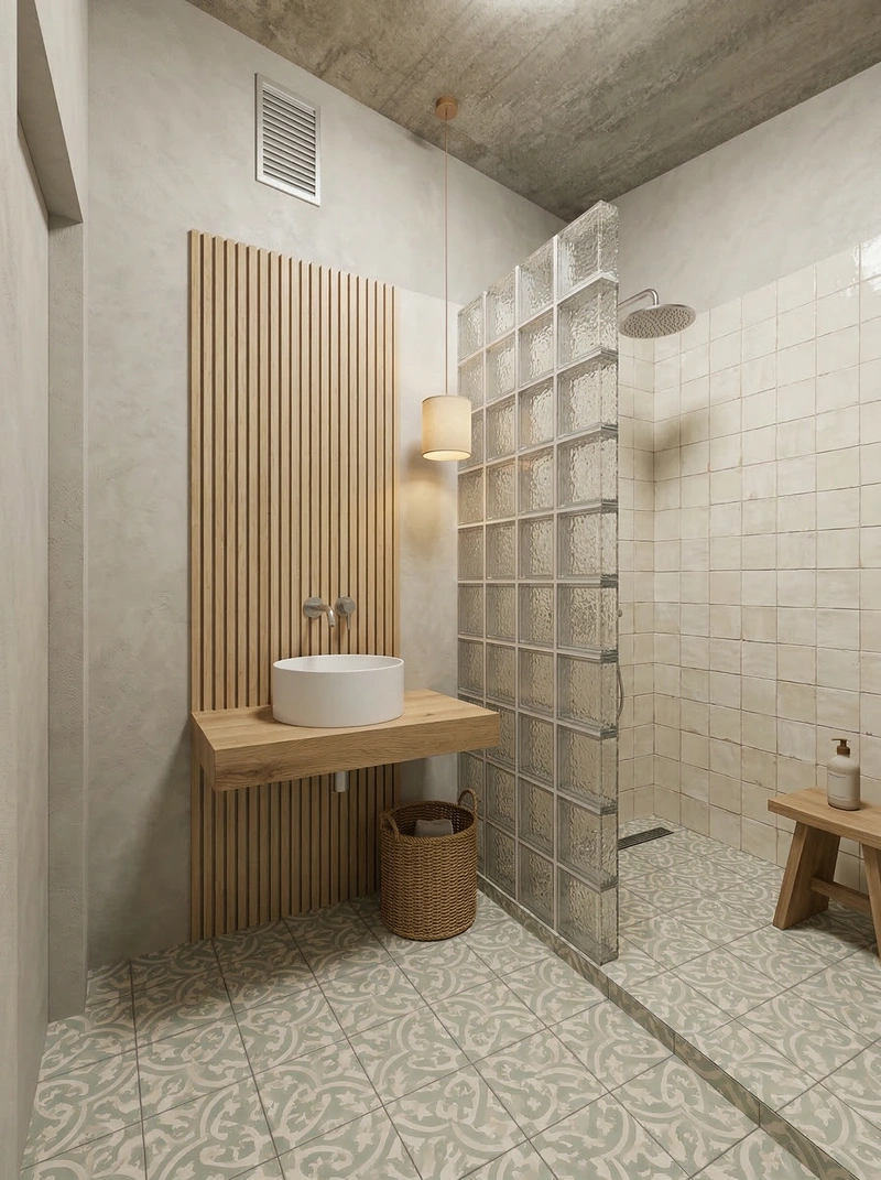 Дизайн интерьера в стиле Хюгге — Ванная от нейросети RoomGPT